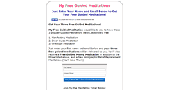 Desktop Screenshot of myfreeguidedmeditation.com